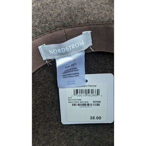 Nordstrom Heather Brown Wool Sunhat One Size NWT‎ - Picture 5 of 5